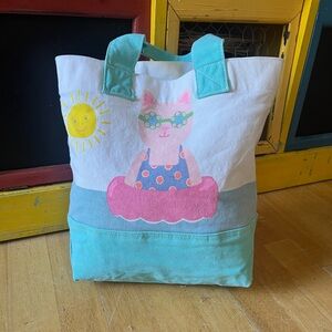 Pottery Barn vintage (2015) swimming kitty tote